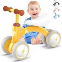 Baby Balance Bikes,Toddler Bikes, Kids Riding Toys, Soft Seat for 1 Year Old, Yellow