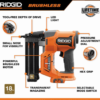 RIDGID R09891B 18V Brushless Cordless 18-Gauge 2-1/8 in. Brad Nailer (Tool Only) with CLEAN DRIVE Technology RIDGID R09891B 18V Brushless Cordless 18-Gauge 2-1/8 in. Brad Nailer (Tool Only) with CLEAN DRIVE Technology