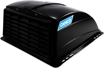 Camco 21015 Black Standard Roof Vent Cover, Black