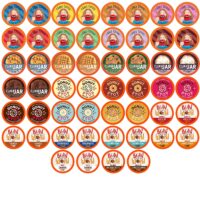 Coffee Pod Variety Packs Flavored Sampler, Assorted, Variety Pack, 52 Count (Pack of 1)