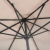 Costway 10 ft. Steel Market Tilt Patio Solar Umbrella LED with Crank in Beige