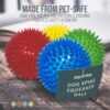 Dipperdap 4-Pack Squeaky Dog Toys 3.5” Spikey Dog Balls Dipperdap 4-Pack Squeaky Dog Toys 3.5” Spikey Dog Balls