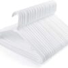 HOUSE DAY Plastic Hangers 60 pack, White