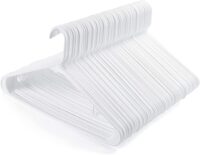 HOUSE DAY Plastic Hangers 60 pack, White