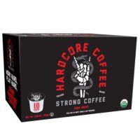 Hardcore Single Serve Coffee Pods for Keurig K Cup Brewers, Strong Roast, 10 Count
