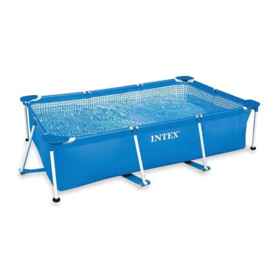 Intex Rectangular Frame Above Ground Swimming Pool, Blue