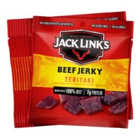 Jack Links Jerky 5 Count Multipack Bags – Flavorful Meat Snack for Lunches, Teriyaki