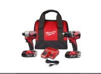 Milwaukee 2892-22CT M18 18-Volt Lithium-Ion Brushless Cordless Compact Drill/Impact Combo Kit (2-Tool), 2801-20, 2850-20, 48-11-1820, 48-59-1812