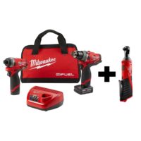 Milwaukee M12 FUEL 12-Volt Li-Ion Brushless Cordless Hammer Drill and Impact Driver Combo Kit