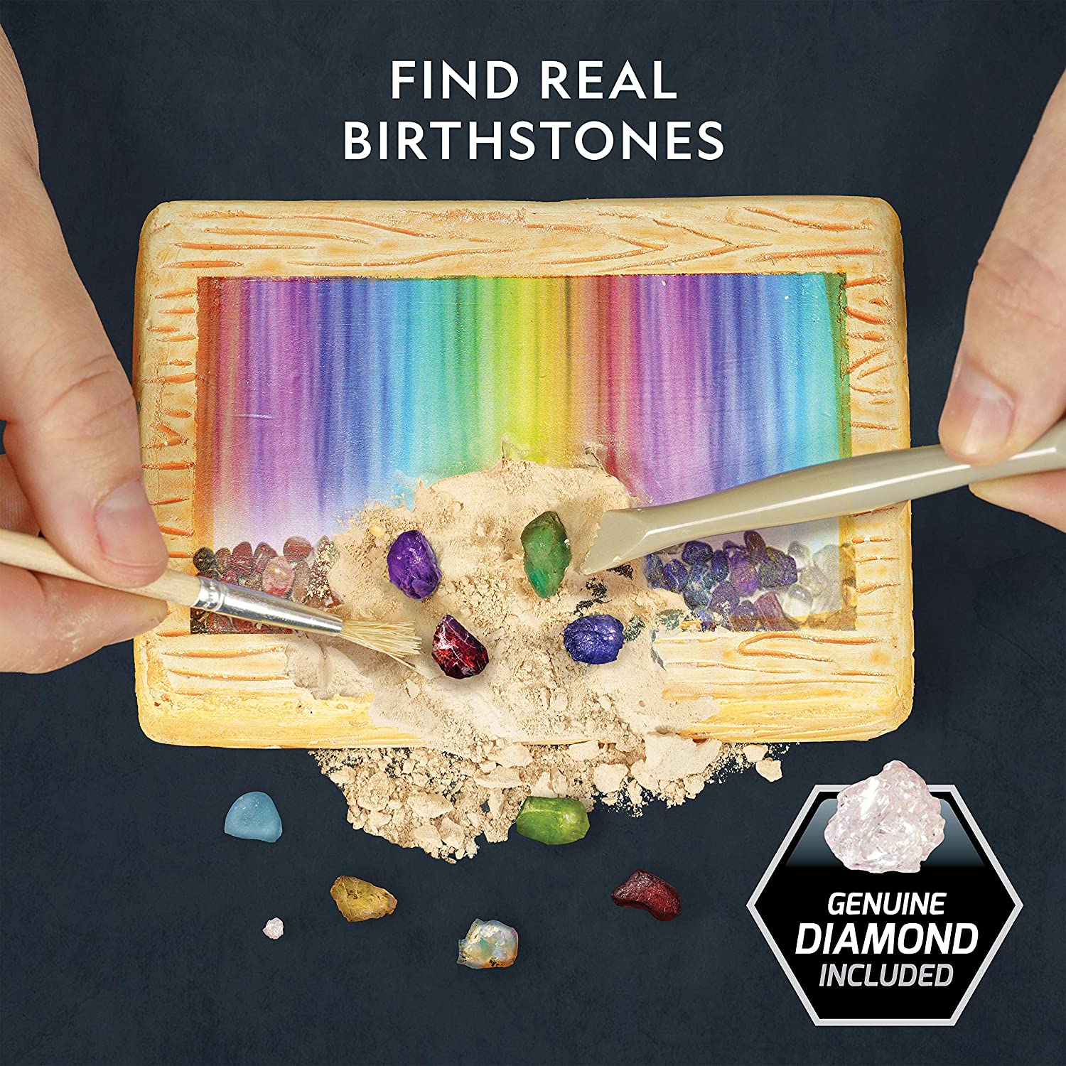 NATIONAL GEOGRAPHIC Mega Gemstone Dig Kit – Dig Up 15 Real Gems, Gemstones  –