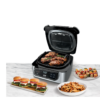NINJA AG301 Foodi 5-in-1 Indoor Grill with 4 Qt. Air Fryer, Roast, Bake, Dehydrate and Cyclonic Grilling