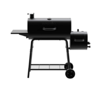 Nexgrill 29 in. Barrel Charcoal Grill/Smoker in Black