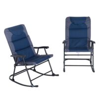 Outsunny Metal Outdoor Rocking Chair 2-Piece Set