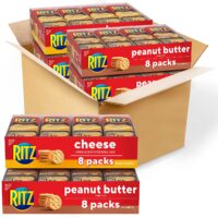 RITZ Peanut Butter Sandwich Cracker Snacks, 32 Snack Packs