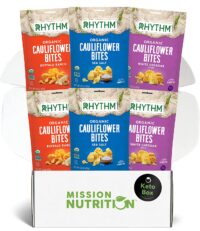 Rhythm Superfoods Cauliflower Bites, Mission Nutrition Keto Box (6 Pack)