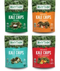 Rhythm Superfoods Kale Chips, Variety Pack, Vegan/Gluten-Free Superfood Snacks, 2.0 Oz (Pack of 4),