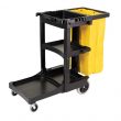 Rubbermaid Commercial Products Plastic Cleaning Cart with Zippered Yellow Vinyl Bag (1)