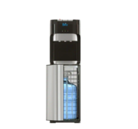 Brio Hot Cold and Room Temp Water Dispenser Cooler Bottom Load, Tri-Temp, Black and Brush Stainless Steel