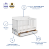 Graco Hadley 4-in-1 Convertible Crib with Drawer-White