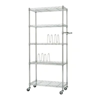 TRINITY 5-Shelf Steel Pantry Organizer with Shelf Dividers