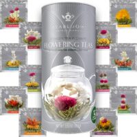 Teabloom Flowering Tea, 12 Unique Varieties of Fresh Blooming Tea Flowers 12-Pack