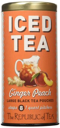 The Republic of Tea Ginger Peach Black Iced Tea, 8 Large Pouches