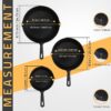 Utopia Kitchen Pre-Seasoned Cast Iron Skillet Set 3-Piece