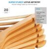 ZOBER High-Grade Wooden Suit Hangers (20 Pack), Brown