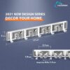 reliahom Broom Holder Mop Hanger Wall Mount Metal (4 Racks with 5 Hooks, Silver) reliahom Broom Holder Mop Hanger Wall Mount Metal (4 Racks with 5 Hooks, Silver)
