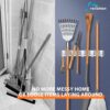 reliahom Broom Holder Mop Hanger Wall Mount Metal (4 Racks with 5 Hooks, Silver) reliahom Broom Holder Mop Hanger Wall Mount Metal (4 Racks with 5 Hooks, Silver)