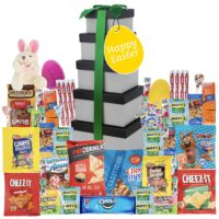 SWEET CHOICE GIFTBASKETS Premade Easter Care Package Tower gift - Candy Snacks Treats