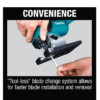 Makita XVJ01Z 18-Volt LXT Lithium-Ion Brushless Cordless Barrel Grip Jig Saw (Tool-Only)