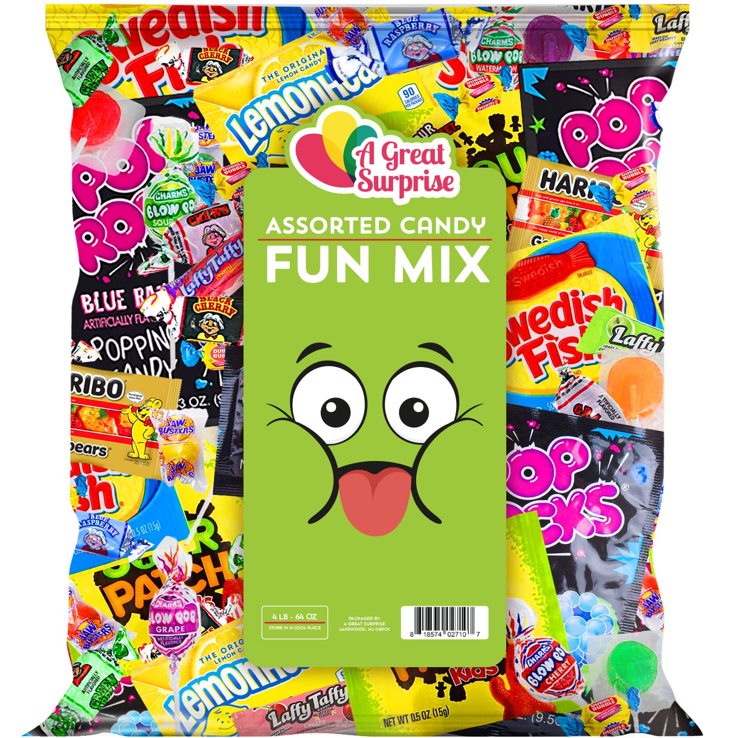 Candy Mix - Sour Bulk Candy - Individually Wrapped Candy- Bulk Candy - Assorted Candy - Party Candy for Kids - Fun Size Candy - 4 Pounds
