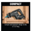 Makita XRJ07R1B 18-Volt LXT Sub-Compact Lithium-Ion Brushless Cordless Recipro Saw Kit (2.0 Ah)
