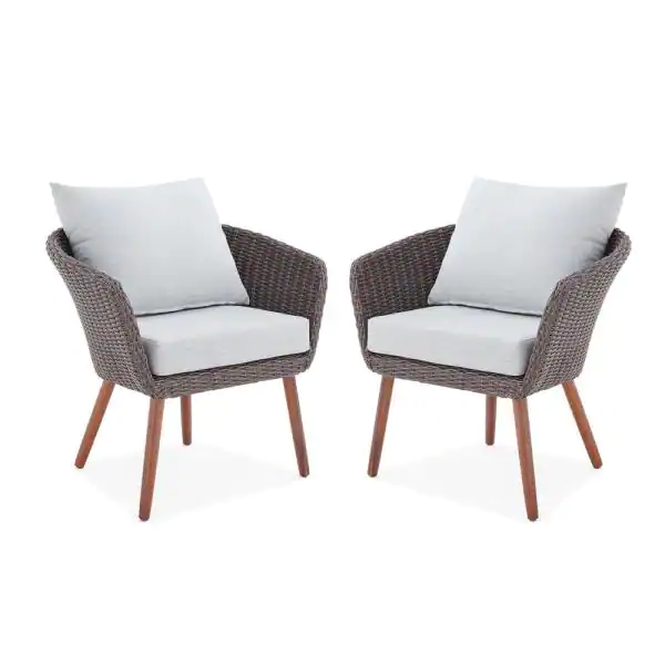 All weather wicker outdoor tub chairs set of 2 sale