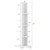 Costway HW57374WH White Open Concept Bookcase Plant Display Shelf Rack Storage Holder Wooden