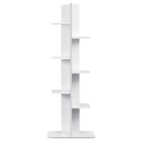 Costway White Open Concept Bookcase Plant Display Shelf Rack Storage Holder Wooden