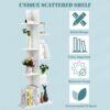 Costway HW57374WH White Open Concept Bookcase Plant Display Shelf Rack Storage Holder Wooden