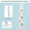 Costway HW57374WH White Open Concept Bookcase Plant Display Shelf Rack Storage Holder Wooden