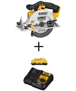 DEWALT DCS391B 20-Volt MAX Cordless 6-1/2 in. Circular Saw with (1) 20-Volt Battery 4.0Ah & Charger