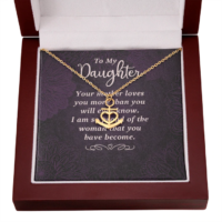 Daughter Gifts from Dad, Anchor Heart Pendant Necklace,,