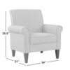 Handy Living Jean Orange and Cream Medallion Arm Chair, Fabric
