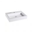 LUXIER Rectangular Bathroom Ceramic Vessel Sink Art Basin in White (1)
