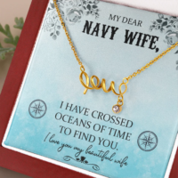 My Dear Navy Wife Eternal Love Necklace., - Copy