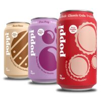 POPPI Sparkling Prebiotic Soda w/ Gut Health & Immunity Benefits, 12pk 12oz Cans