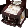 Mele & Co Rita Mahogany Finish Wooden Jewelry Box