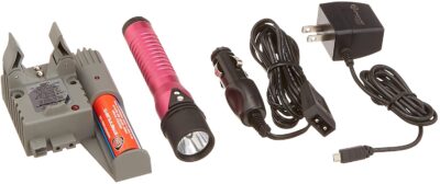 Streamlight 74361 Strion LED with 120V AC 12V DC Piggyback Charger, Pink - 260 Lumens
