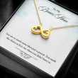 To My Bonus Mom Gifts - Double Heart Necklace,