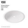 VIGO VG04011 Matte Stone Wisteria Composite Oval Vessel Bathroom Sink, White