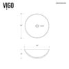 VIGO VG04015 Matte Stone Lotus Composite Round Vessel Bathroom Sink, White
